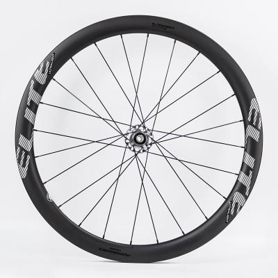 China Road Bicycles Road Bikes ELITEWHEELS UNI E45 Carbon Wheelset 1330g Ultralight Ceramic Disc Wheelseet Sapim Bearing Spokes for sale