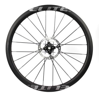 China Road Bicycles Road Bikes ELITEWHEELS 40/45/50 Mm Rim Depth Ceramic Bearing Racing Carbon Spoke Wheelset Performance Bcycle for sale