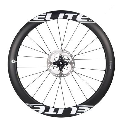 China Road Bicycles Road Bikes ELITEWHEELS 700C Carbon Wheeslet 50mm Depth 29mm Width Wheels For Cyclocross Cycling for sale