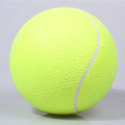 China Non-Toxic Rubber & TS002 High Quality 9.5 Inch Inflatable Jumbo Felt Tennis Ball For Signature for sale