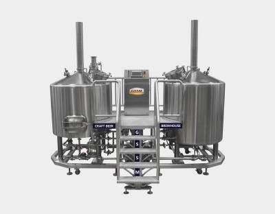 Chine Bière de métier faisant le système de brassage de navire de la machine 2 pour le baril de la brasserie 1 - 60 à vendre