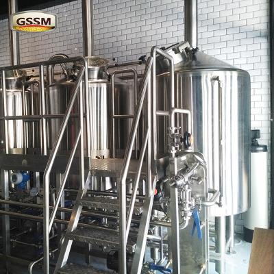 China Handels-Brauerei-Systeme der Kneipen-220V/380V mit drei Schiffen, 20 Fass-Brauerei zu verkaufen