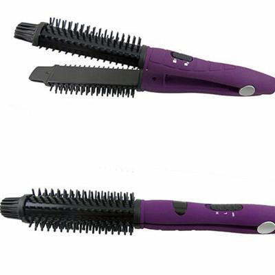 China Safety 2 in 1 Heating Mini Ceramic Curling Iron Hair Straightener and Curling Iron+Hair Straightener Flat Iron Flat Hair Curler for sale