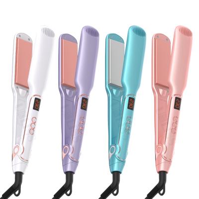 China Highest Standard Professional Private Label Hair Straightener Tourmaline Ceramic Flat Iron Salon Hair Straightener Wholesale for sale