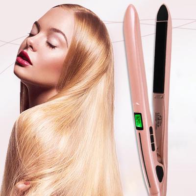 China Highest level 450F planchas de cabello nano titanium plates 2 in 1 Volums straightening curling iron hair straightener customs flat iron for sale