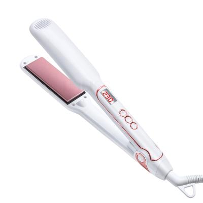 China 2021 Highest Standard Professional LCD Display Cream Hair Straightener 230c Flat Iron for sale