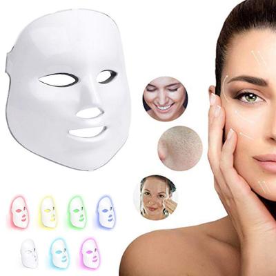 China 2020 Blood Vessels Removal Top Selling 7 Colors LED Light Mask With Neck Rejuvenation Wrinkle Whiten Skin Care LED Facial Mask for sale