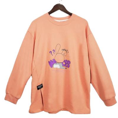 China Custom logo graphic anti-pilling high quality ladies sweatshirt for women slit pullover for sale