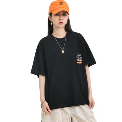 China 2021 summer popular women's cotton front printing loose short sleeve t-shirt comfortable hot sale favorable prices for sale