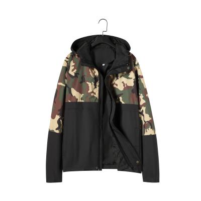 China Custom Mens Windproof Camouflage Big Hood Outerwear Jackets Windproof Jacket For Men for sale