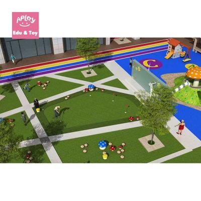 China Wooden Playground School Kindergarten Outside Playground Playground Land Landscape Project Design for sale