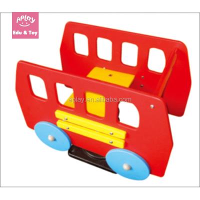 China Ride On Toy Spring Rider PE Board Kids Bus Toy Outside Playground Rocker for sale