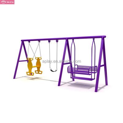 China Purple Backyard Outdoor Playground Big Kids Game Swing Sets for sale