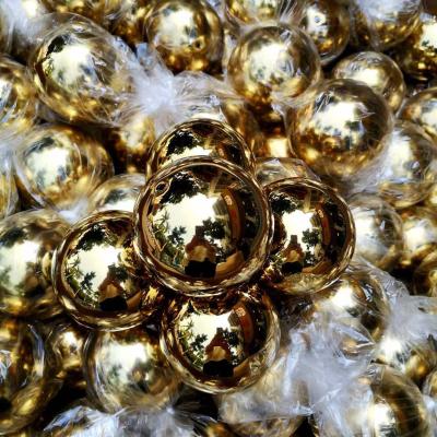 China 304 316 Wholesale Decorative Customize Size Mirror Polished Decorative Gold Balls Stainless Steel Hollow Ball for sale