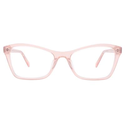 China Optical Frames Glasses Wholesale Cheap Women's Cat Eye Acetate Frames Optical Spectacles Glasses for sale