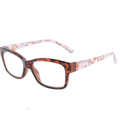 China Fashion Design Thin Popular Rreading Glasses With Flower Pattern Temple for sale