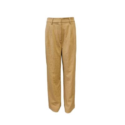 China Hot Sale Breathable Washable Textured Straight-Leg Pants Ladies Cargo Women's Pants And Trousers for sale