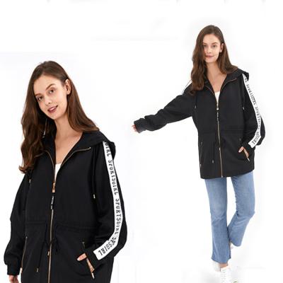 China Women's Hoodie Washable Side Bars Zipper Design Hooded Long Sleeves Women's Jackets 2021 Wholesale for sale