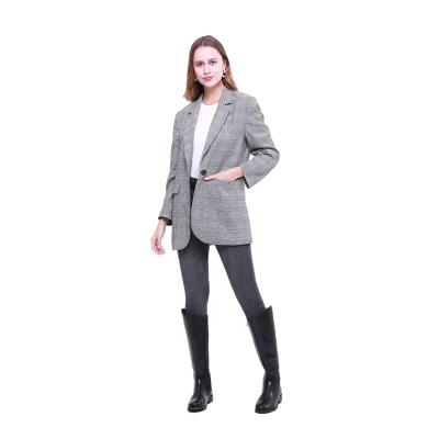 China Dry Cleaning Ladies Fashion Street Wear 2021 Women's Clothing Gray Casual Long Elegant Spring Clothes For Women for sale