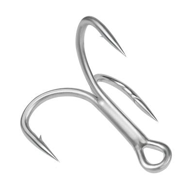 China WeiHe 5/0# High Carbon Steel Treble Hook Fishhook Quadruple Barbed Strong Treble Hook for sale