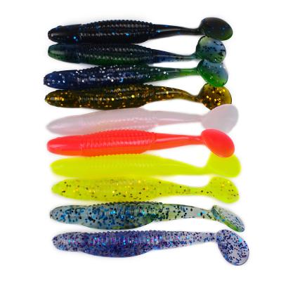 China WeiHe 10pcs/lot Lead Soft Jig 6g Silicone Bait Sparkle 9.5cm Lure Wobblers Swimming Lead Artificial Tail Bass Carp Fishing Equ WHSB-DW6001 T for sale