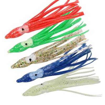 China ABS WeiHe Plastic 8cm Hoochie Squid Skirt Octopus Saltwater Fishing Lure Set Octopus Baits Combo Lure Fishing Bait Fishing Soft Lure for sale