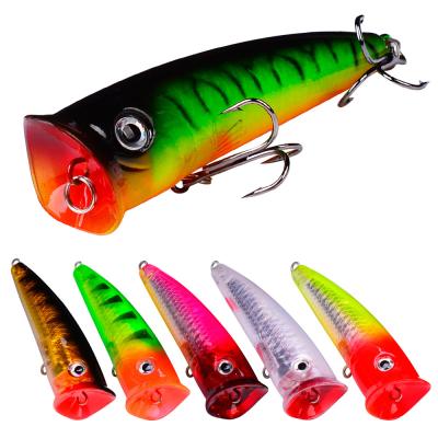 China ABS Plastic Mouth 7.5CM 6 Colors Latest Big Lure Fishing Hard ABS Plastic Bait Snap With 6# Treble Hook for sale