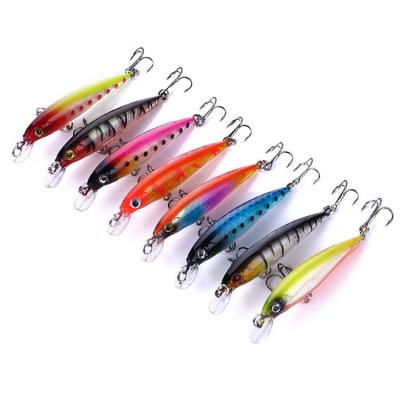 China WeiHe Peche 6Colors 8.5cm Bait Lure 7.6g Hooks Artificial ABS Minnow Fishing Hard Lures WHHJ-MI034 for sale