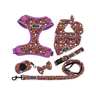 China OEM Padded Dog Accessories Personalized Pet Harness Custom Set Designer Dog Collars And Leashes Pets Supply for sale