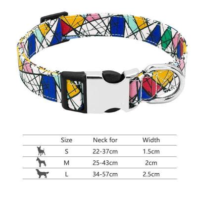 China Custom DETACHED Backing Polyester Sublimation Puppy Collar with Stainless Steel Hardware for sale