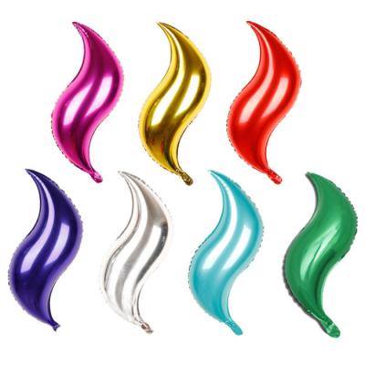 China 18inch Aluminum Foil Balloon Birthday Party Decoration Mermaid Tail Mail Decoration S Shape Self Sealing S Shaped Wdding Balloons Wholesale for sale