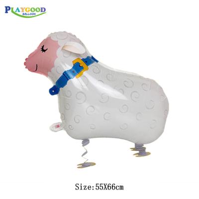 China Gift Toy Promotional Custom Helium Balloons Sheep Shape Pet Walking Balloon for sale