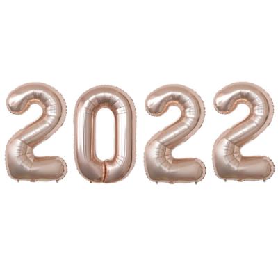 China Promotional 40 Inch Thin Body Champagne Gold Toy 0 Number -9 Foil Balloon Birthday Party Weddings Decorate Number Balloons Wholesale for sale