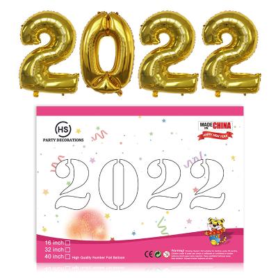 China 32 inch number 2022 self-sealing individual package multiple colors are available single card packaging number balloon wholesale for sale