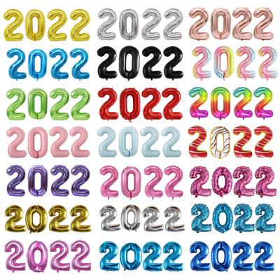 China 40 Inch Self-Sealing Number 2022 Individual Pack Multiple Colors Are Available Single Card Packing Number Balloon Wholesale for sale