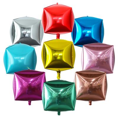 China 22 Inch 4D Self-Sealing 22 Square Foil Balloon Hexagon Birthday Party Ensures Wedding Decor Balloon Kids Toys Helium Foil Balloon for sale