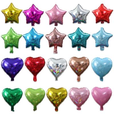 China 10 Inch Star Balloon Five-pointed Foil Balloon Multicolor Optional Multicolor Optional Wholesale Star Birthday Party Wedding Decoration Advertising Toy for sale