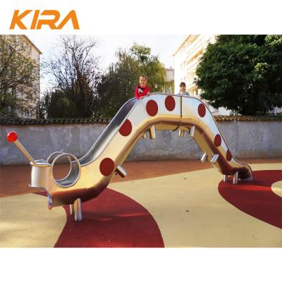 China Kids 3+ Games Cheap Stainless Steel Slide Outdoor Playground For Amusement Recreation Adventure Park On Sale for sale