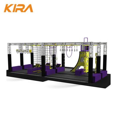 China Kids Indoor Soft Playground Equipment Soft Ground Playground Equipment 3+ Game Ninja Inflatable Ninja Obstacle Course for sale