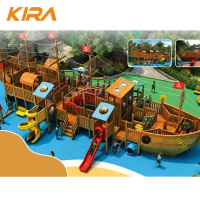 China Supplier Factory 3+ Preschool Multifunctional Pirate Ship Theme Outdoor Kids Playground for sale