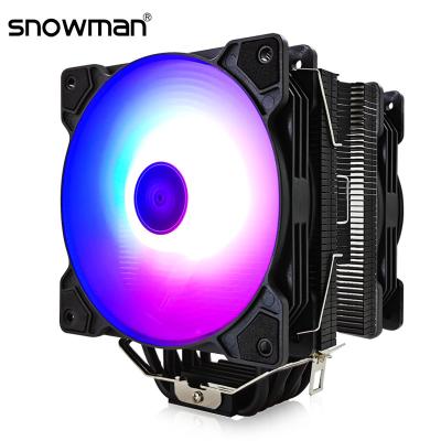 China Quiet SNOWMAN 6 Heat Pipes CPU Cooler ARGB 4 Pin PWM 120mm RGB PC Radiator Intel 1700 Processor 1200 1151 1156 AMD AM4 AM3 CPU Fans for sale