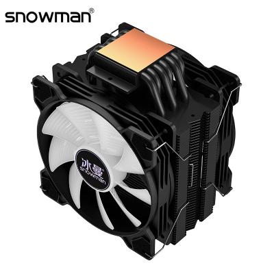 China Computer Case SNOWMAN 6 Heat Pipe Quiet 120mm CPU Cooler 4 Pin PWM Computer CPU Fan Intel LGA 1700 2011 1155 1200 AMD AM4 PC Radiators for sale