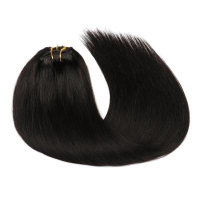 China Silky Straight Wave Rubygaga Clip In Hair Extensions 8pcs 16 Real 18 20 22 Inch Double Weft Lace Remy Natural Black 130g 140g 150g 160g for sale