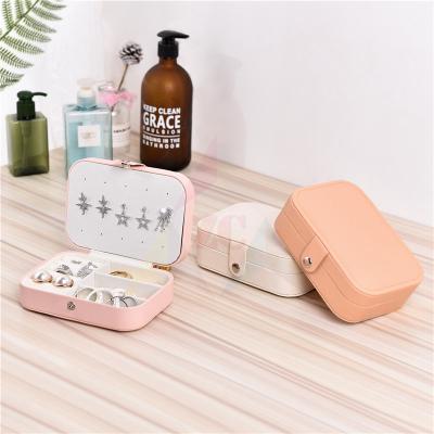 China Wholesale Custom Hot Sale Eco-friendly Travel Small PU Leather Jewelry Box for sale