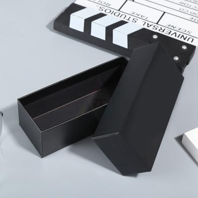 China Low MOQ Handmade Wholesale High Quality Black Paper Box Cardboard Lid And Base Packing Sunglasses Case for sale