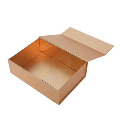 China Handmade Wholesale Custom White Gold Packaging Rose Gold Gift Box for sale