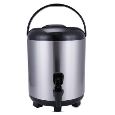 China PU foam in middle to keep hot/cold New Product Stainless Steel 304 Milk Tea Thermos Bucket 8/10/12l Coffee Milk Tea Ice Bucket Barrel for sale