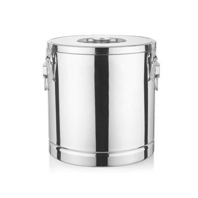 China Sustainable Stainless Steel Insulation Double Wall Stock Pot Vacuum Water Juice Container Large Barrel for sale