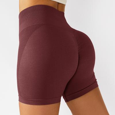 China Wholesale Breathable Breathable Butt Lift Seamless Tight Waist Tummy Control Gym Yoga Shorts for sale