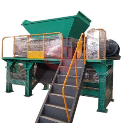 China Waste plastic and wood pallet shaft double shaft crushing and recycling plastic shredder waste wood shredder double shaft for sale